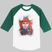 T-Shirt, Mad Hatter - Mens Colorblock Raglan Jersey